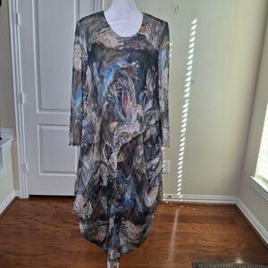 Giselle Shepatin Asymmetric Dress Women M Hippie Layered Boho Cocktail Party